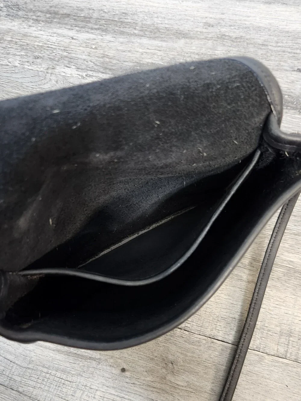 Vintage Coach Black Leather‎ Crossbody Bag